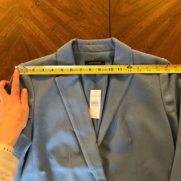 Ann Taylor One Button Blazer in Cornflower Blue Sz 0 - Picture 4 of 8